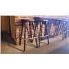 Image 2 : Wall table with cue holder and 4 wood stools