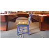 Image 3 : 4 solid wood padded chairs