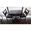 Image 1 : Set - folding top table with 2 wood padded chairs