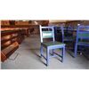 Image 2 : Set - folding top table with 2 wood padded chairs