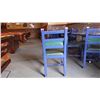 Image 4 : Set - folding top table with 2 wood padded chairs