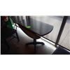 Image 5 : Set - folding top table with 2 wood padded chairs