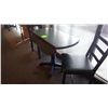 Image 5 : Set - folding top table with 2 wood padded chairs