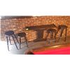 Image 1 : wall table with cue holder and 4 wood stools