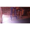 Image 2 : wall table with cue holder and 4 wood stools