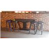 Image 1 : wall table with cue holder and 4 wood stools