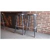 Image 2 : wall table with cue holder and 4 wood stools