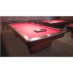 Brunswick medalist professional 4 1/2 x 9 ft slate regulation 8 ball/9 ball table with ball return. 