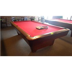Brunswick medalist professional 4 1/2 x 9 ft slate regulation 8 ball/9 ball table with ball return. 