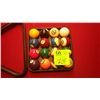 Image 2 : Set of pool balls, tray,  and rack