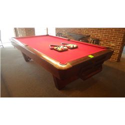 Brunswick medalist professional 4 1/2 x 9 ft slate regulation 8 ball/9 ball table with ball return. 