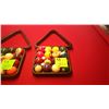 Image 1 : Set of pool balls, tray,  and rack