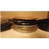 Image 3 : Roasters and pans with small black board, and misc. trays