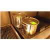 Image 1 : Two large stainless steel stock pots
