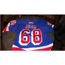 Rangers Hockey Jersey signed by Jarmir Jagr