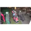 Image 1 : 8 piece set of right handed goldf clubs with bag and bag stand