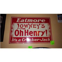 Eatmore, Lowney's Oh Henry metal sign