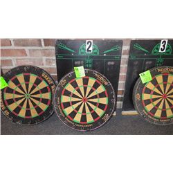 Dart board with black board