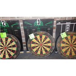 Dart board with black board
