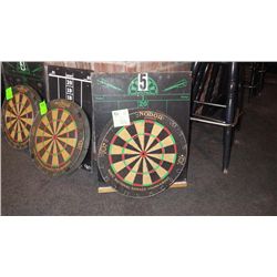 Dart board with black board