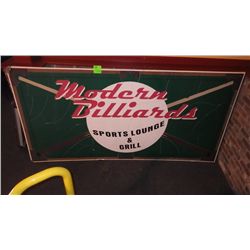 Original Modern billiards sign