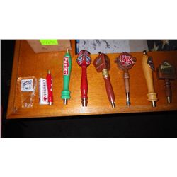 Nine beer tap pulls