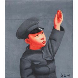 Oil Painting on Canvas Signed Tang Zhigang 1959-