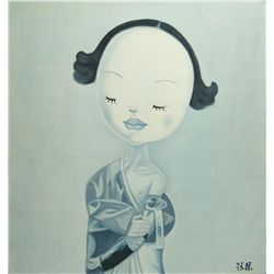 Modern Oil Painting on Canvas Signed Chang Si