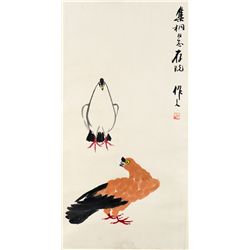 Chinese Painting of Chickens Wu Zuoren 1908?1997