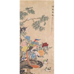 Chinese WC Bird & Flowers Yun Shouping 1633-1690