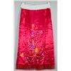 Image 2 : 2 pcs Chinese Red Embroidery Bed Sheet & Skirt