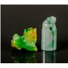 Image 1 : Two Pieces of Chinese Green Jadeite Pendants