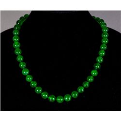 Chinese Good Translucent Green Jadeite Necklace