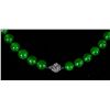 Image 2 : Chinese Good Translucent Green Jadeite Necklace