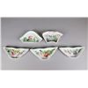 Image 1 : 5 Pcs 19th C. Small Famille Rose Porcelain Dishes