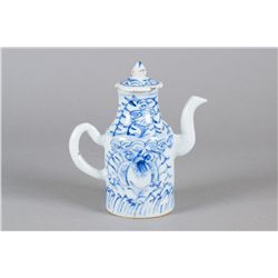 Chinese 18th C Blue and White Porcelain Teapot