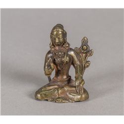 Chinese Small 19th C. Bronze Buddha Figure