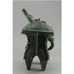 Qing Period Chinese Patinated Bronze Waterpot