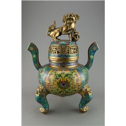 Qing Period Imperial Cloisonne Censer Xuande Mark