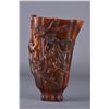 Image 1 : Chinese Horn Carved Libation Cup Chilong Design