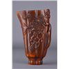 Image 2 : Chinese Horn Carved Libation Cup Chilong Design