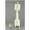 Image 1 : Indian Ivory Lamp with Open Work Reticulated Shade