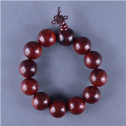 Chinese Agalloch Wood Carved Bead Bracelet