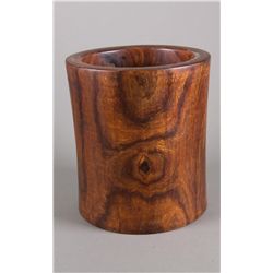 Large Chinese Rosewood Carved Brush Pot