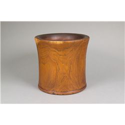 Chinese Wood Carved Bi Tong Brush Pot