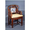 Image 3 : Set 6 Qing Period Hongmu Chairs Inset Marble