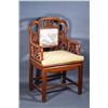 Image 7 : Set 6 Qing Period Hongmu Chairs Inset Marble