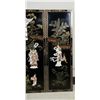 Image 5 : Chinese Hardstone Four Panel Lacquer Screen