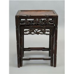 Chinese Huanghuali Carved Small Table (16518)