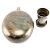 Image 2 : 19th CENTURY PEWTER FLASK WITH CUP LID
